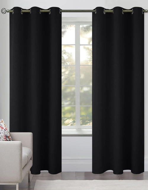 Cargar imagen en el visor de la galería, 2 Panels Cozlo Blackout Curtains for Bedroom with Grommet Black Out 42x84 inch
