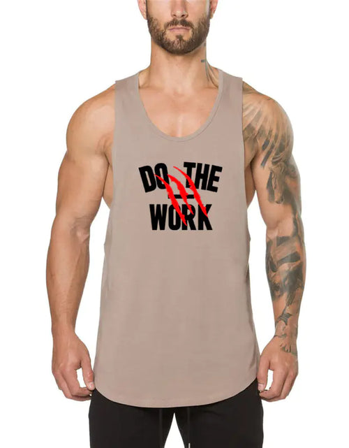 Load image into Gallery viewer, Breathable Cotton Men&#39;s Vest for Gym Training
