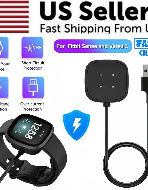 Load image into Gallery viewer, Wireless Charger For Fitbit Sense Versa 3 4 Watch USB Fast Charging Dock Cable
