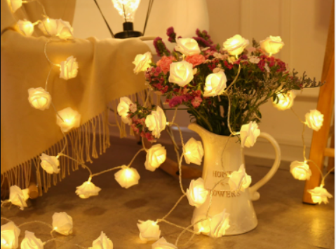 Load image into Gallery viewer, LED Rose Flower String Lights
