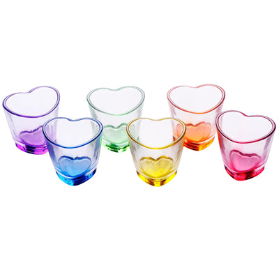 Jaepsing Shot Glasses 1.5oz Soju Shot Glasses Sets of 6/Rainbow Shot Glasses/Espresso Shot Glasses/Bulk Shot Glasses/Tequila Shot Glasses