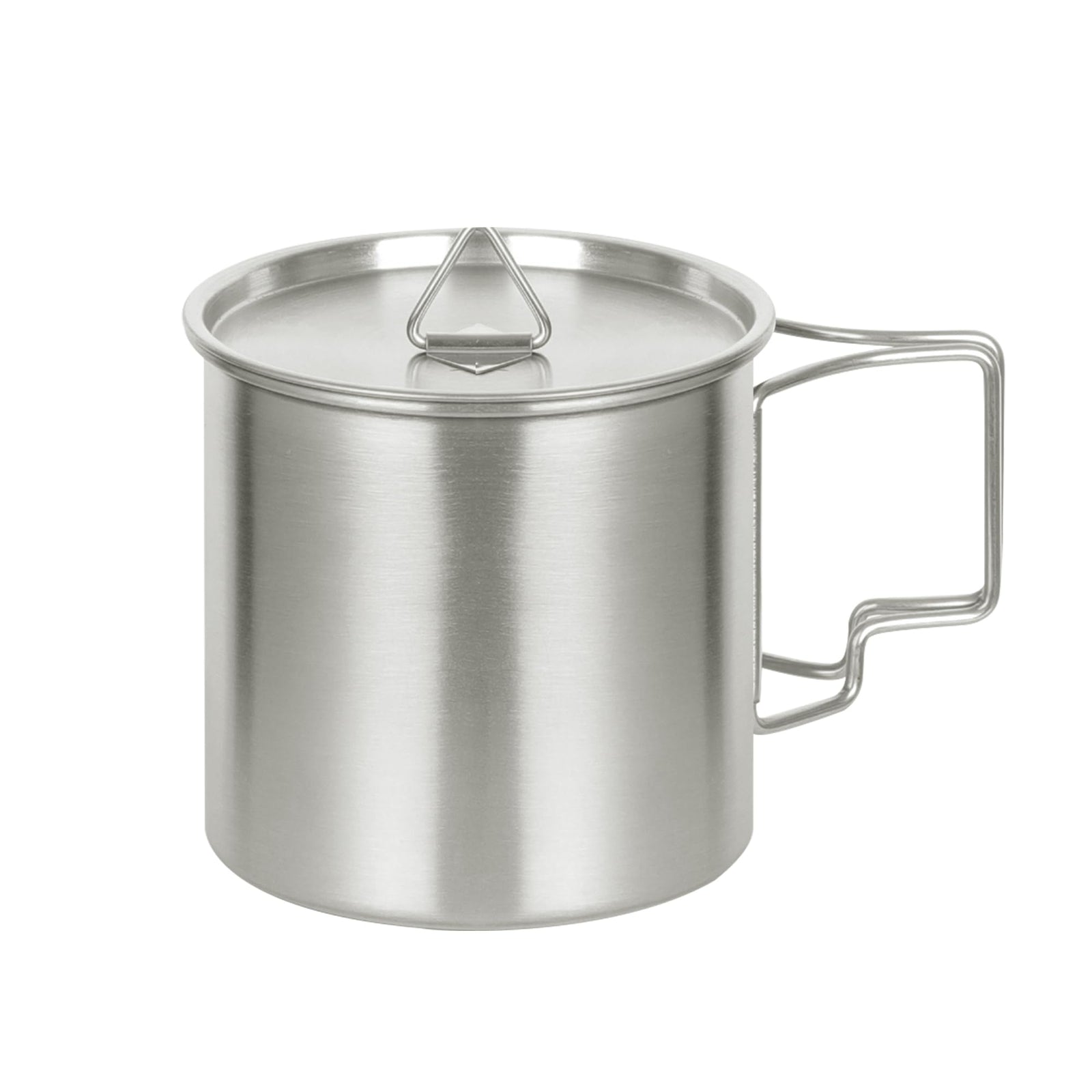 SXSHUOSI Stainless Steel Water Cup Camping Cup Coffee Cup Mug with Handle Foldable Water Cup with Lid Outdoor Mug (350ML)