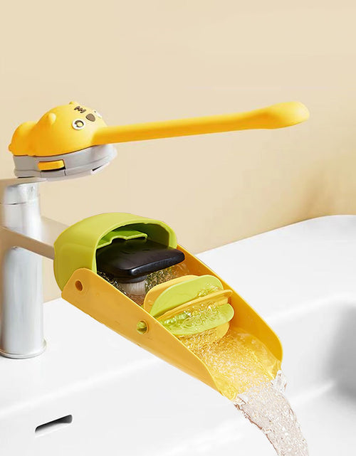 Charger l'image dans la visionneuse de galerie, Faucet Handle Extender Set - Tap Handle and Nozzle Extender Childrens Faucet Extender Sink Extender Faucet Animals Extender Kids Hand Wash Helper for Bathroom Sink(2 PCS-Yellow Green)

