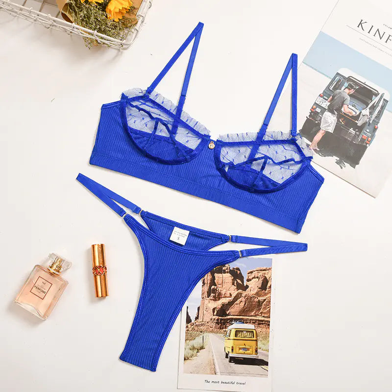 Lace Trim Lingerie with Straps for Women