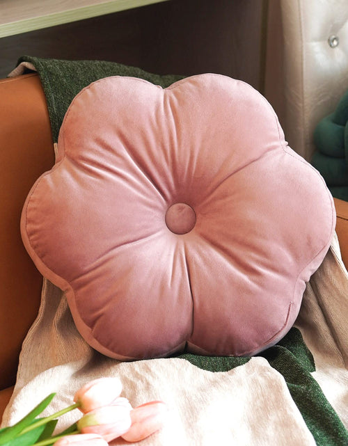 Load image into Gallery viewer, ARTMAGIC Flower Shaped Velvet Decorative Throw Pillow Cushion Ultra Soft Cute Floor Pillow for Couch Bed Sofa (Dusty Pink)
