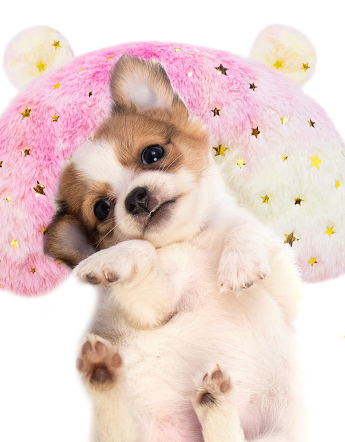 Charger l'image dans la visionneuse de galerie, Pet Pillow for Dogs &amp; Cats Dog Calming Pillow Dog Neck Pillow U-Shaped Pillow for Dogs &amp; Cat Soft Fluffy Cat Bed Pillow Pet Calming Toy Joint Relief Sleeping Improve for Pets(Pink)
