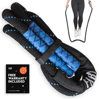 Comba con peso- Comba para entrenamiento en casa- Comba para ejercicio- Equipo de entrenamiento de cuerpo completo- Comba duradera para entrenamiento- 1.3 kg- Comba de 2.9 metros de largo de Fitby