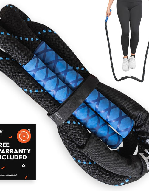 Cargar imagen en el visor de la galería, Comba con peso- Comba para entrenamiento en casa- Comba para ejercicio- Equipo de entrenamiento de cuerpo completo- Comba duradera para entrenamiento- 1.3 kg- Comba de 2.9 metros de largo de Fitby

