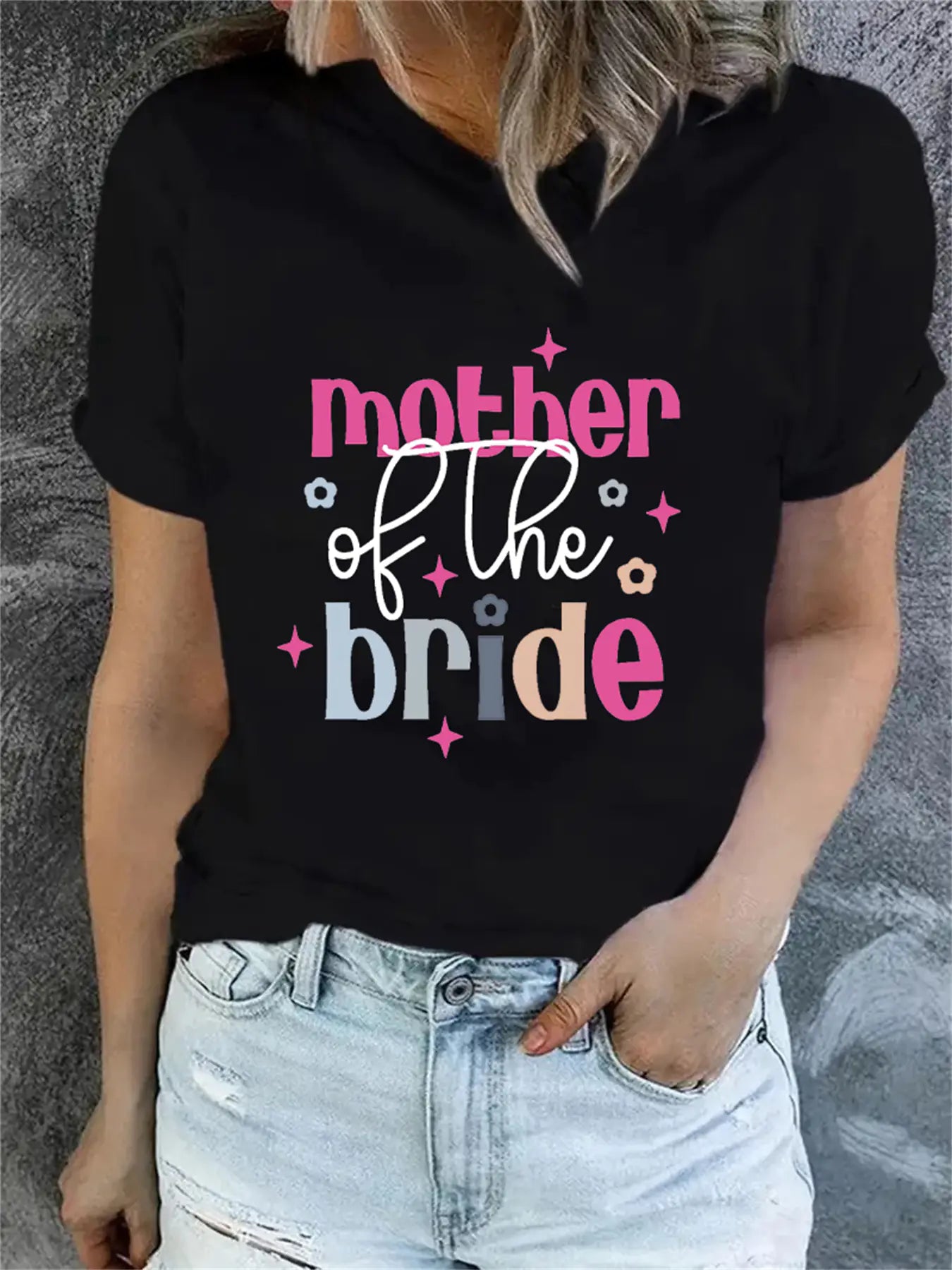 Plain Print Matching Family Short Sleeve T-Shirts