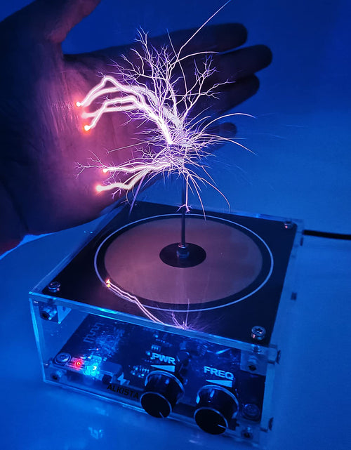 Load image into Gallery viewer, ALKISTA Tesla Coil Musical Speaker Plasma Storm Cool Desktop Gadgets Electric Toys Bobina De Tesla Electrica Artificial Lightning Science Physical Toy Model
