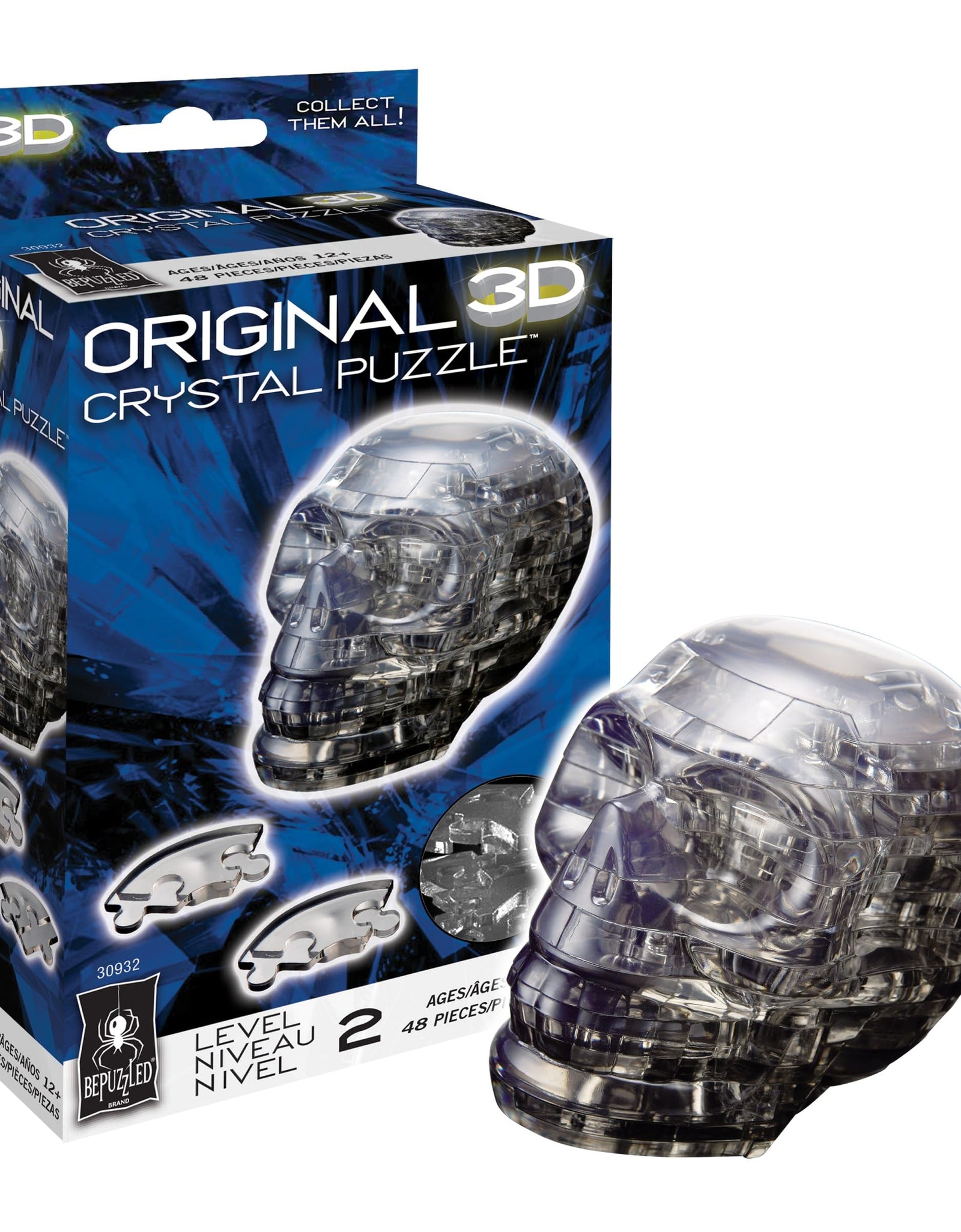 BePuzzled | Skull Original 3D Crystal Puzzle Ages 12 and Up