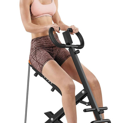 Dskeuzeew Máquina de sentadillas Equipo de ejercicio para el hogar 150 kg Máquina de remo para sentadillas con resistencia ajustable Máquina de entrenamiento en casa Entrenador de piernas y glúteos para cuerpo completo