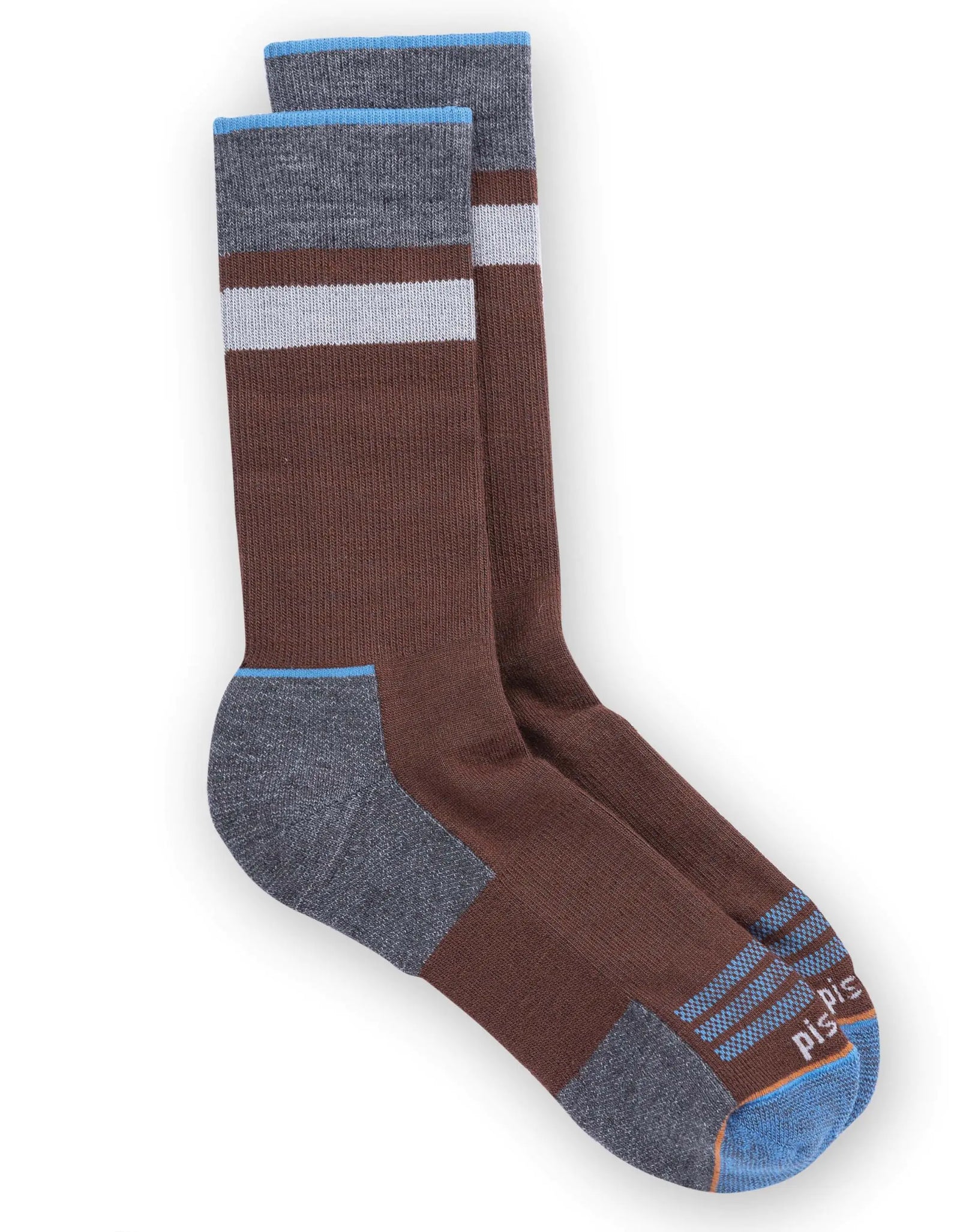 PISAC Mens Ryder Crew Socks Maroon Extra Large