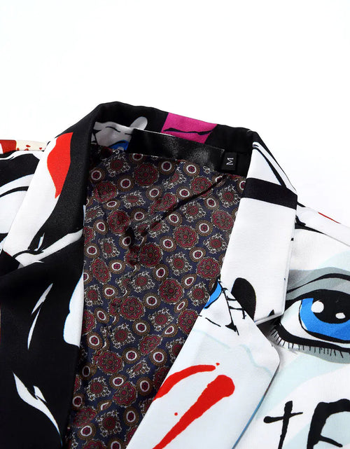 Load image into Gallery viewer, Graffiti Printed Suit Jacket
