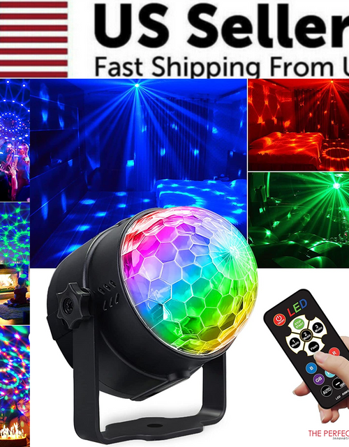 Cargar imagen en el visor de la galería, Luces de discoteca, estroboscópicas, LED, bola de DJ, bombilla activada por sonido, lámpara de decoración para baile
