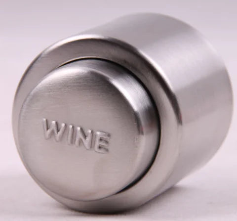 Silver Stainless Steel Wine Bottle Stopper and Pump
