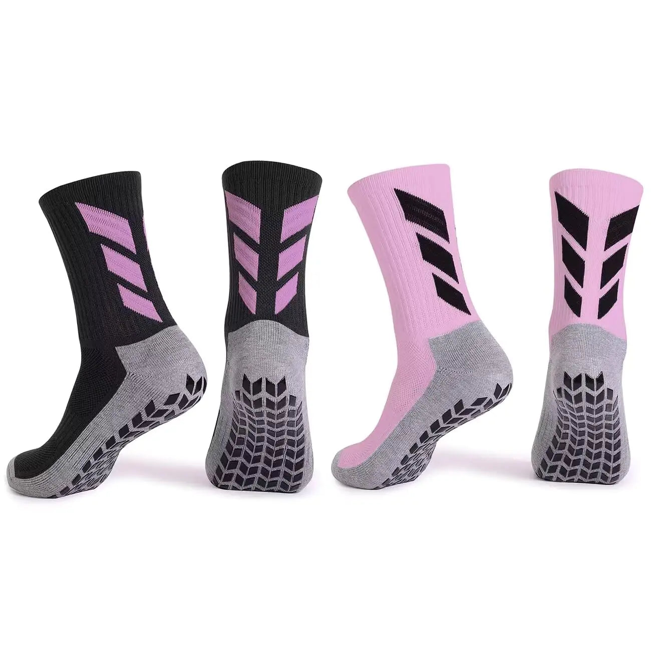 MENDENG Mens Running Socks Grip Soccer Socks Non Slip Soccer Socks Youth with Grippers Anti Slip Running Football Basketball Socks Training Equipment