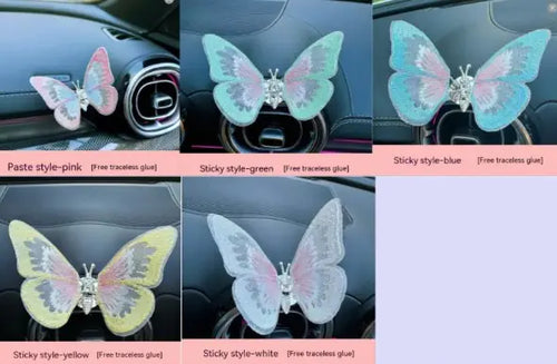 Load image into Gallery viewer, Moving Embroidery Butterfly Car Accessories
