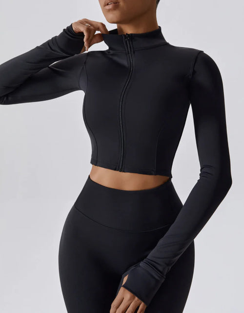 Load image into Gallery viewer, Zippered Women&#39;s Outdoor Running Jacket
