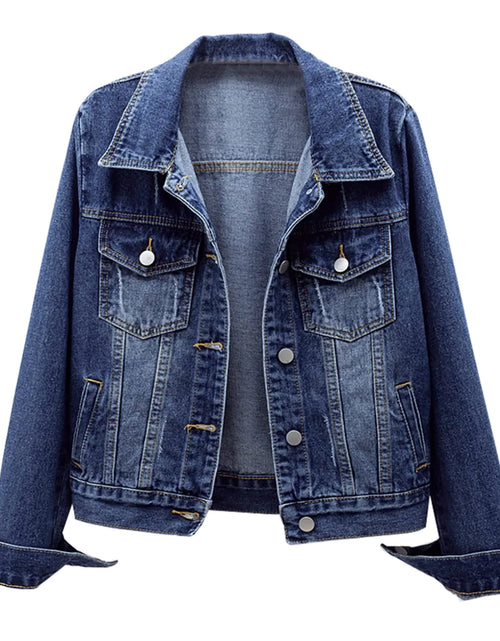 Load image into Gallery viewer, Ladyful Womens Casual Jean Jacket Distressed Ripped Denim Jacket Coat with Pockets
