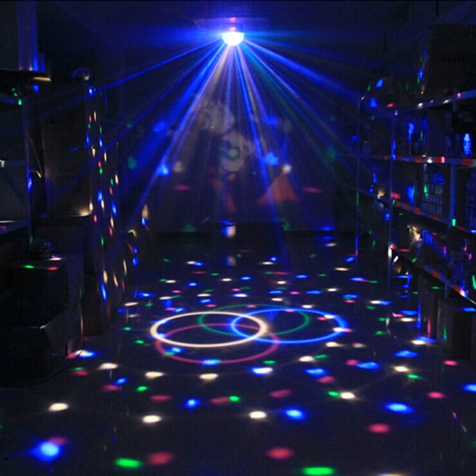 Luces de discoteca, estroboscópicas, LED, bola de DJ, bombilla activada por sonido, lámpara de decoración para baile