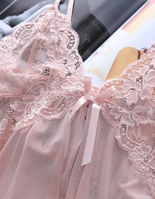 Load image into Gallery viewer, Lace Lingerie Set - Two-Piece Sleepwear Outfit
