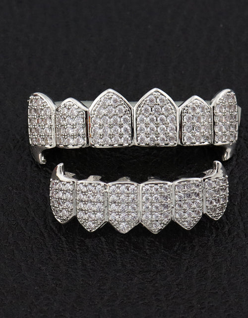 Cargar imagen en el visor de la galería, Hip Hop Grillz with Copper and Gold Tooth Decor
