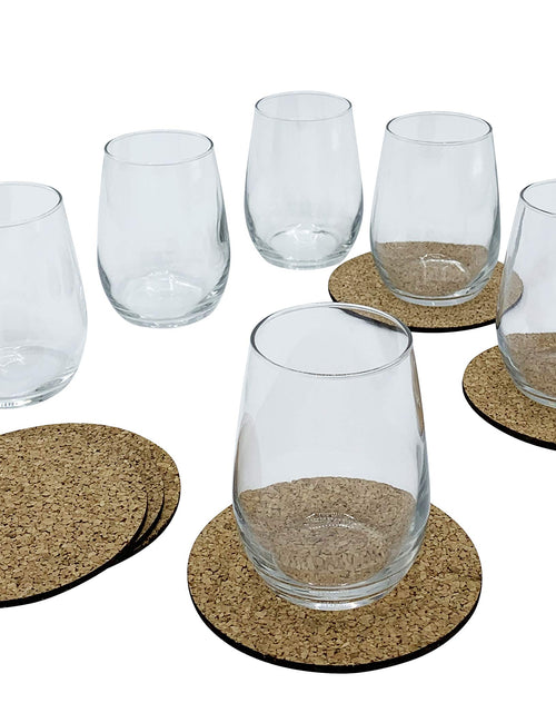 Load image into Gallery viewer, 6 OZ MINI TESTER Libbey Stemless Wine Drinking Glasses/Glass 260/Set of 6/Glassware Cocktail Bar Party
