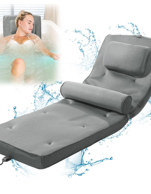 Cargar imagen en el visor de la galería, MABOZOO Bath Pillows for Tub Full Body Bath Pillow Thickened Bath Pillow with Lumbar Pillow Adjustable and 12 Pcs Suction Cups 3D Air Mesh Quick Drying Bathtub Accessories
