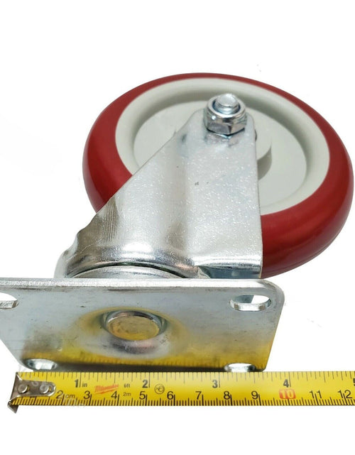 Load image into Gallery viewer, 4 Pack 5 Inch Caster Wheels Swivel Plate Polyurethane Wheels Heavy Duty Wheels
