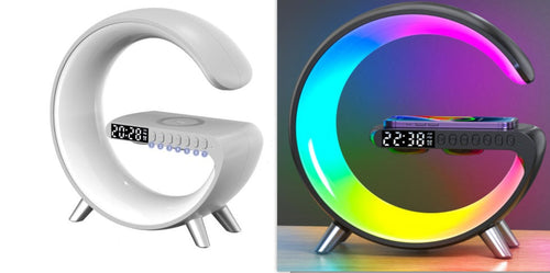 Charger l'image dans la visionneuse de galerie, New Intelligent G Shaped LED Lamp Bluetooth Speake Wireless Charger Atmosphere Lamp App Control For Bedroom Home Decor
