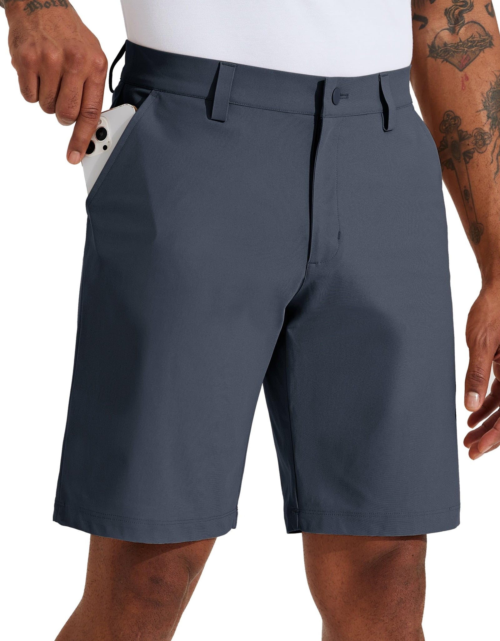Willit Mens Golf Shorts Stretch Work Dress Shorts Quick Dry Hiking Athletic Casual Shorts with Pockets 10" Dusty Blue 30