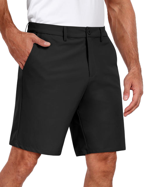 Load image into Gallery viewer, COOFANDY Mens Dress Shorts 7 Inch Inseam Casual Shorts Big and Tall Golf Shorts Black
