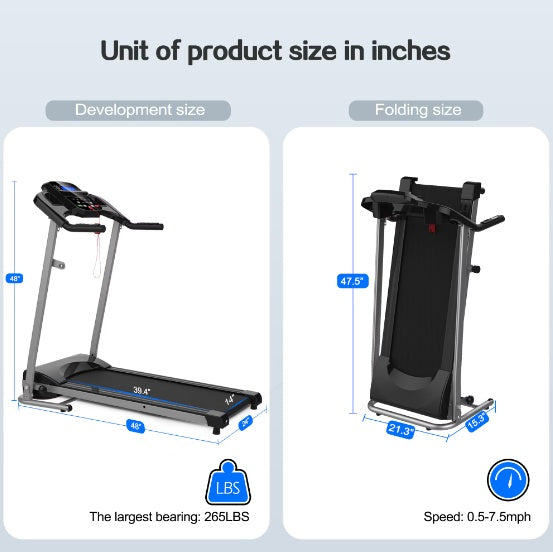 Tapis de course pliable motorisé