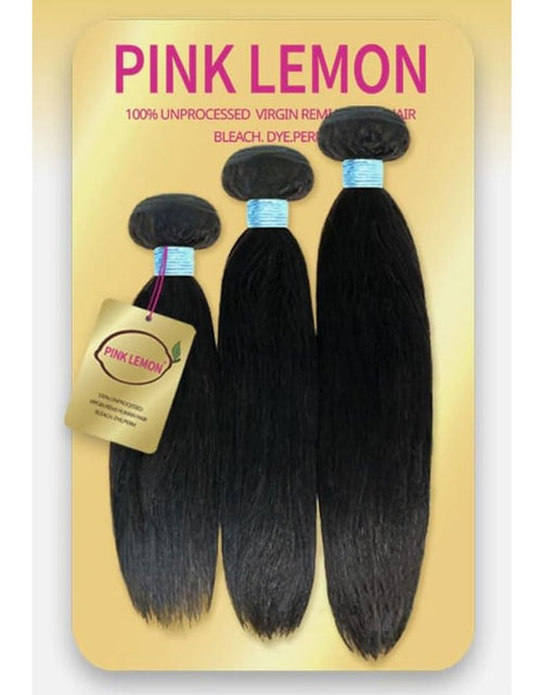 Load image into Gallery viewer, Pink Lemon Virgin Human Hair Weave 3 Bundles Straight (NATURAL 14"16"18")
