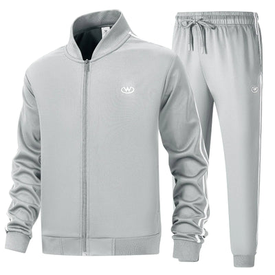 wiebdncj Mens Casual Tracksuits Long Sleeve Jogging Suits Sweatsuit Sets Track Jackets and Pants 2 Piece Outfit JW6003-3XL