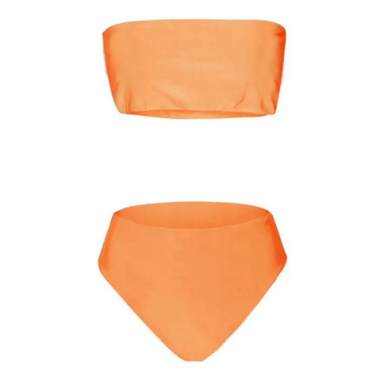 New Sexy Strapless High-Waisted Bikini Swimwear