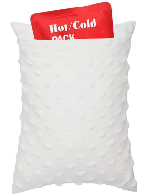 Cargar imagen en el visor de la galería, D. Acogedora Almohada Pequeña para Histerectomía, Imprescindibles para la Recuperación, Productos, Regalos, Suaves Almohadas Postquirúrgicas con Bolsillo para Bolsa de Hielo para Cirugía Abdominal, Almohada para la Tos, Minky Dot Blanco
