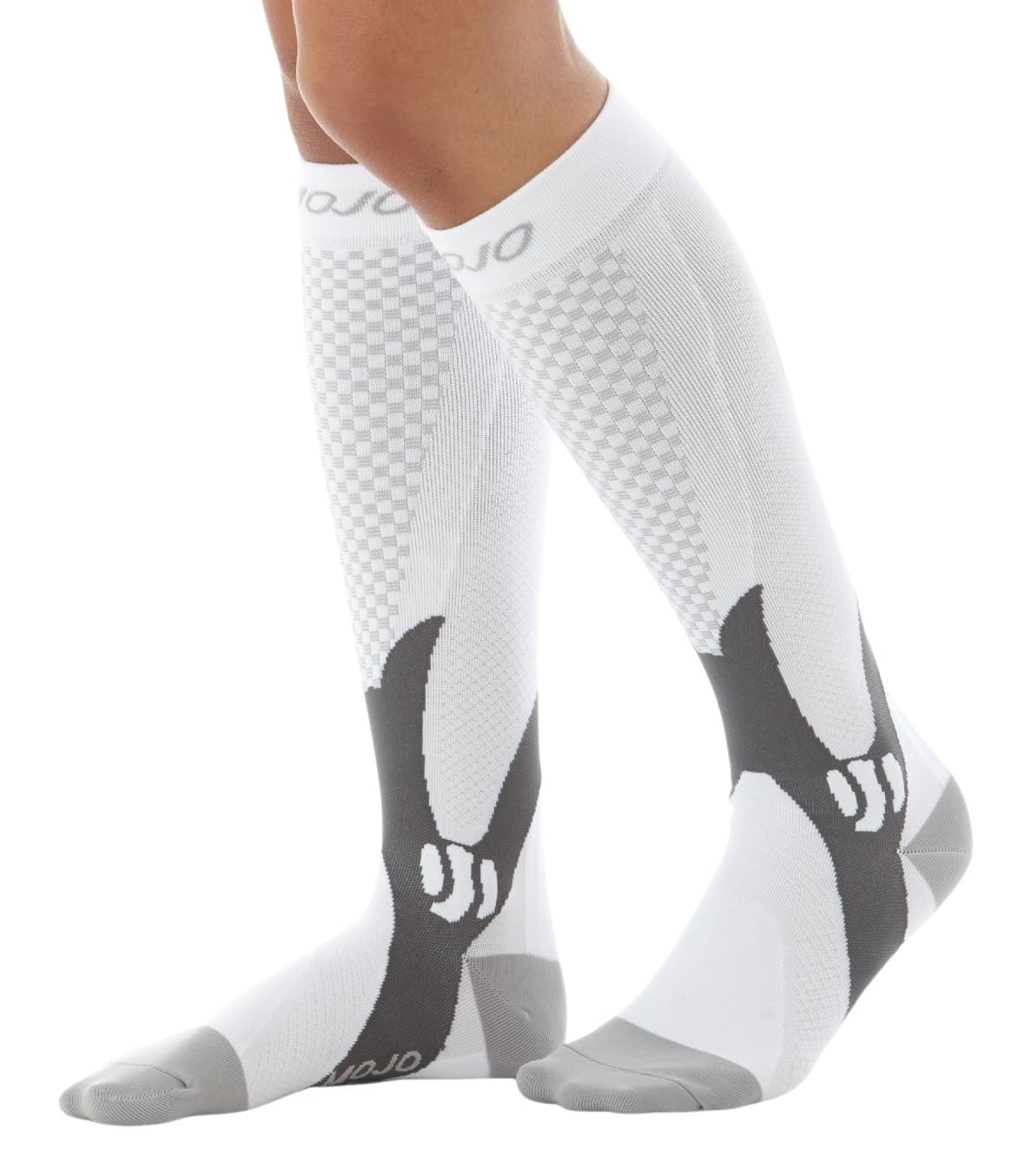 MoJo Recovery & Performance Sports Compression Socks - White X-Large
