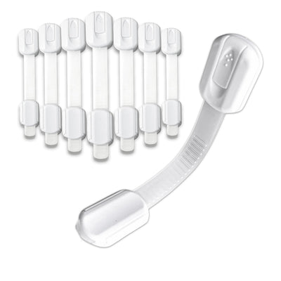 YTDSUP Baby Locks (16-Pack) Child Safety Cabinet Locks Child Safety Drawer Cupboard Oven Refrigerator Adhesive Locks(White)