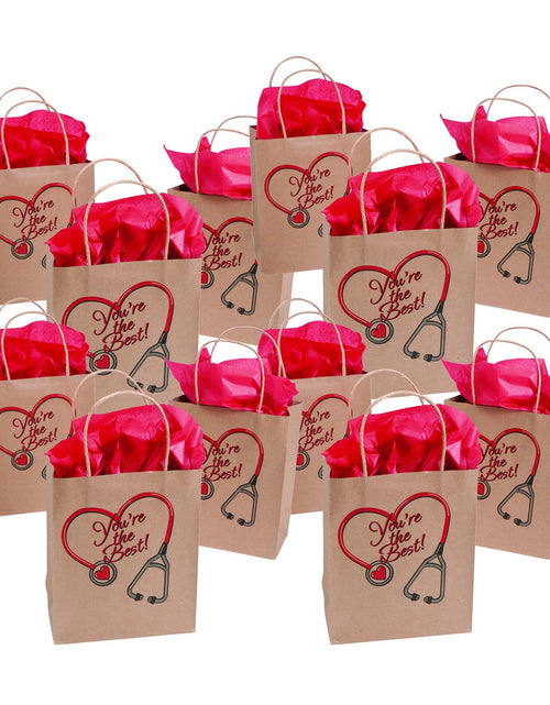 Charger l'image dans la visionneuse de galerie, Sacs cadeaux Fun Express pour la Semaine de Reconnaissance des Infirmières - Lot de 12 – Créez des cadeaux mémorables pour la Semaine des Infirmières avec nos sacs cadeaux en gros – Pratiques et élégants, polyvalents et fonctionnels.
