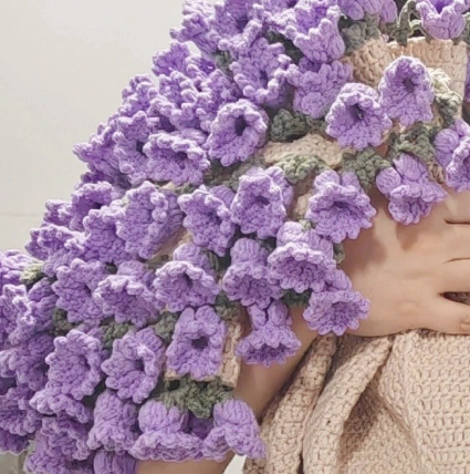 Load image into Gallery viewer, Crocheted Flower Blanket
