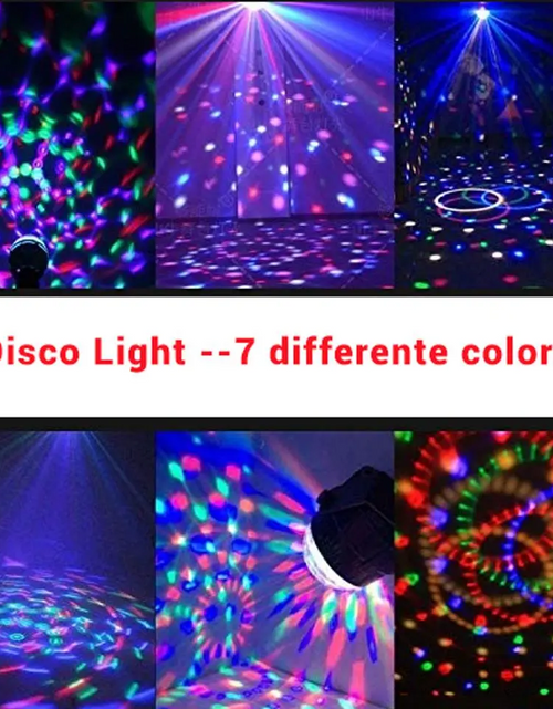 Cargar imagen en el visor de la galería, Luces de discoteca, estroboscópicas, LED, bola de DJ, bombilla activada por sonido, lámpara de decoración para baile
