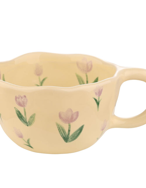 Load image into Gallery viewer, VanEnjoy Ceramic Cup Cute Coffee Mug Strawberry Mug Aesthetic Coffee Mug Retro Flower Mug Ceramic Tea 10oz/300ml for Tea Coffee Milk and Oatmeal
