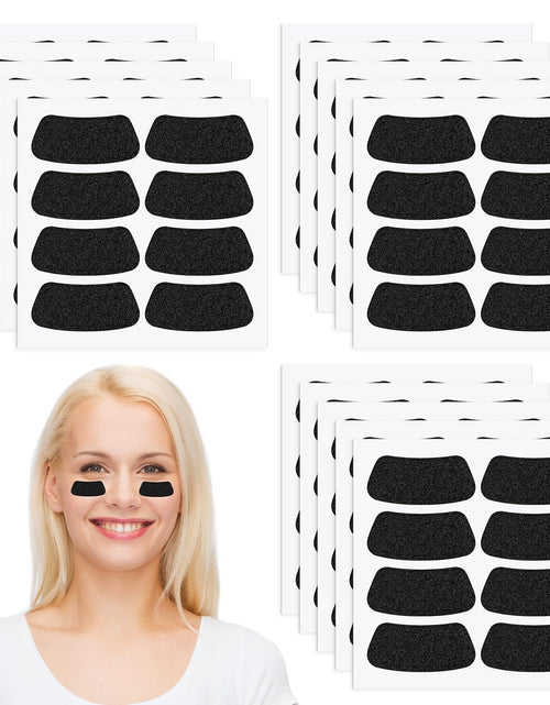 Load image into Gallery viewer, Cholemy 120 Pairs Eye Black Stickers Bulk Baseball Face Glitter Stickers Football Softball Party Favor Spirit Day Accessories (Black)
