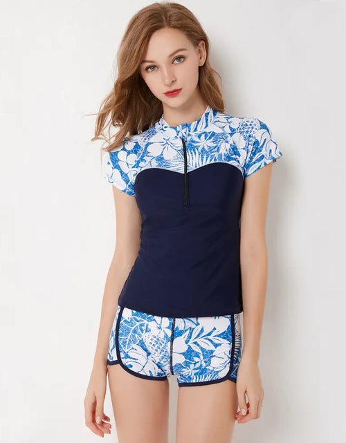 Load image into Gallery viewer, Onyhua Two-Piece Short Sleeve Swimwear Set
