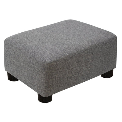 CAROLMADE Small Foot Stool Ottoman 15.4" Footstool with Legs Under Desk Footrest for Living Room Bedroom and OfficeLinen-Grey