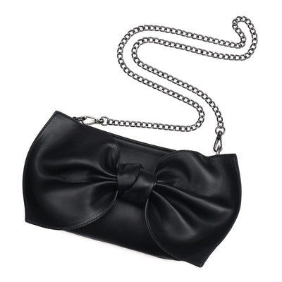Beauty yaya Womens Oversized Wristlet Clutch Evening Purse Little Crossbody Bags Vegan Leather Envelope Handbag Wrist Wallet (Black)