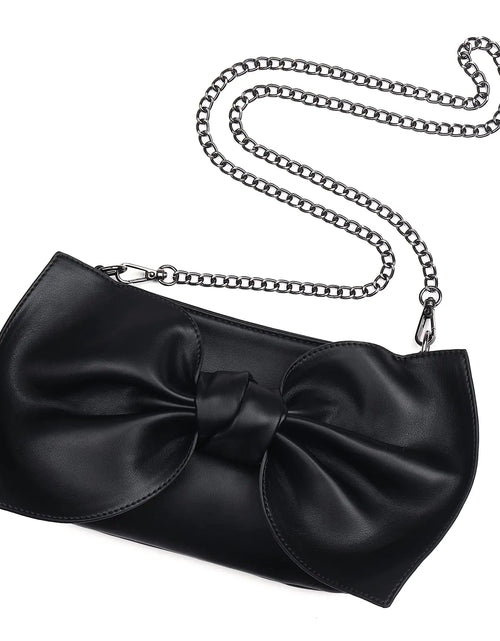 Load image into Gallery viewer, Beauty yaya Womens Oversized Wristlet Clutch Evening Purse Little Crossbody Bags Vegan Leather Envelope Handbag Wrist Wallet (Black)
