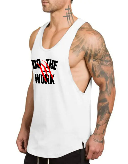 Load image into Gallery viewer, Breathable Cotton Men&#39;s Vest for Gym Training
